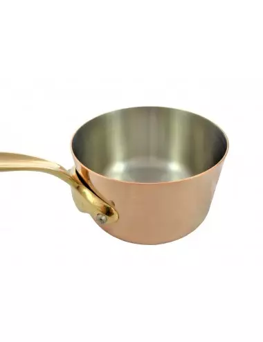 SAUCEPAN IN COPPER & STAINLESS STEEL - TABLE SERVICE - BRONZE HANDLE