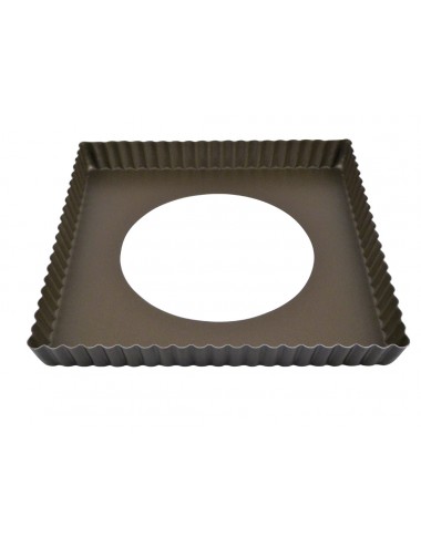 SQUARE FLUTED TART MOULD - LOOSE BOTTOM - NON-STICK