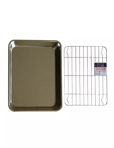 JAPANESE TRAY WITH GRID - STAINLESS STEEL