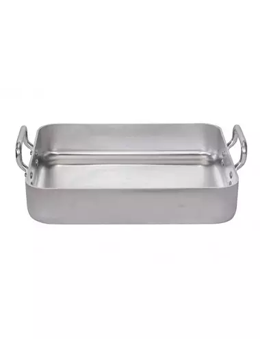 ROASTING PAN WITH FIXED HANDLES IN ALUMINIUM-COOKING UTENSIL Choix  dimension (cm - lxLxh) 35x25x7