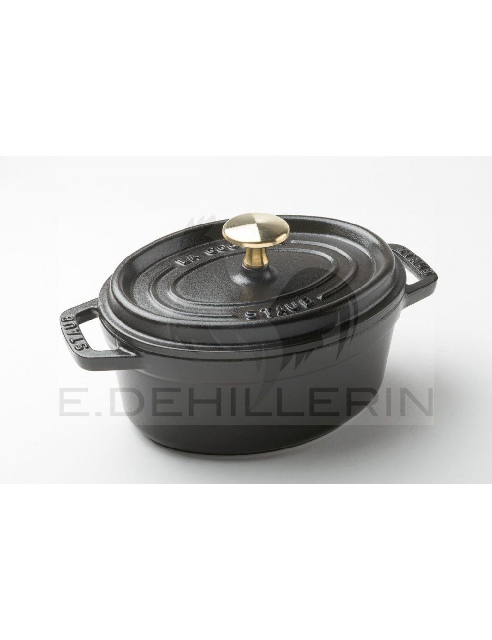 Staub cast iron pan, wooden handle, 20 cm, black 