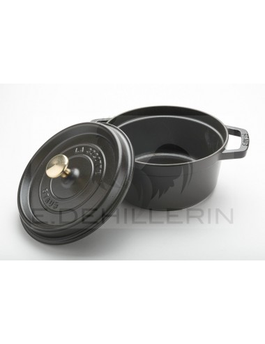 OVAL COCOTTE IN CAST IRON BLACK-STAUB-COOKING UTENSIL Choix longueur (cm) 17